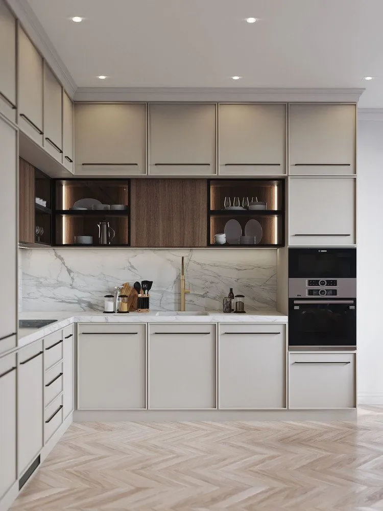 Classic Cream L-Shaped Kitchen